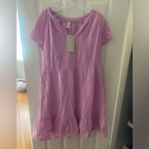 Pact double gauze throw and go dress. Medium. NWT